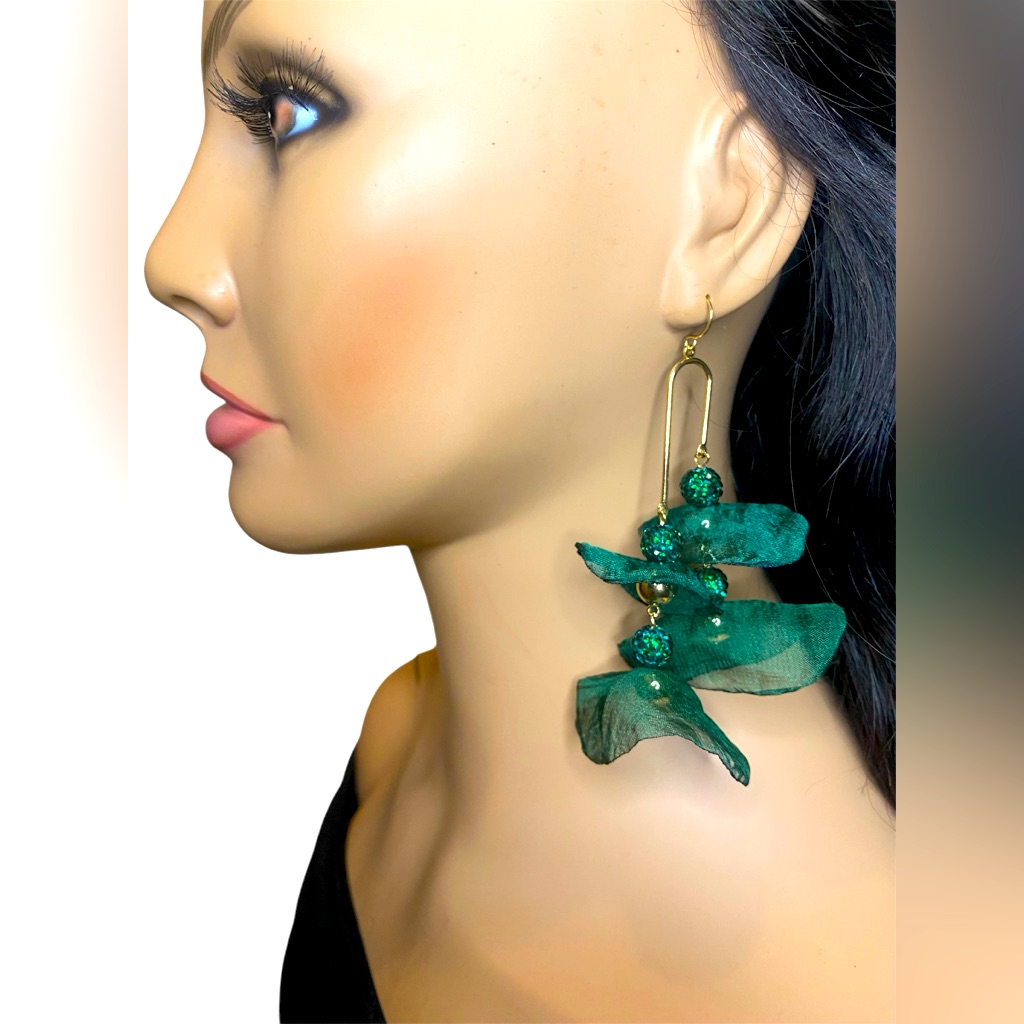 Nicole Miller New York Green Statement Earrings